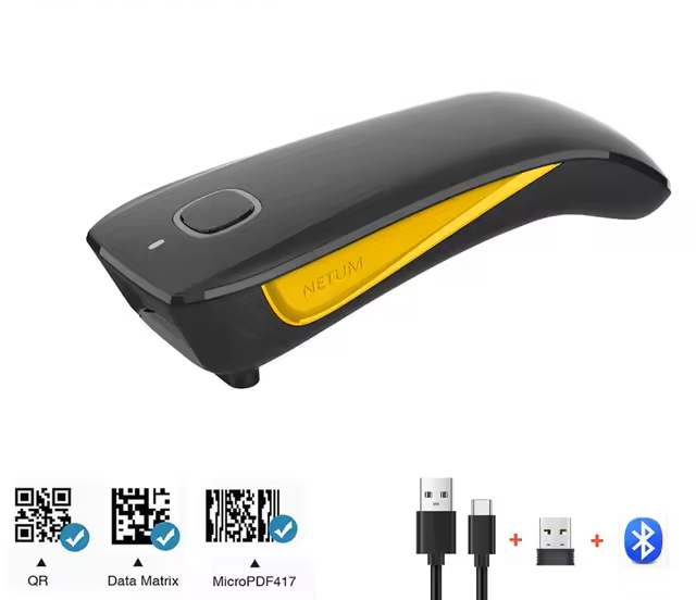 Scanner de QR code sans fil compatible aPCV illustration